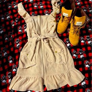 Bebe babydoll ruffle dress.